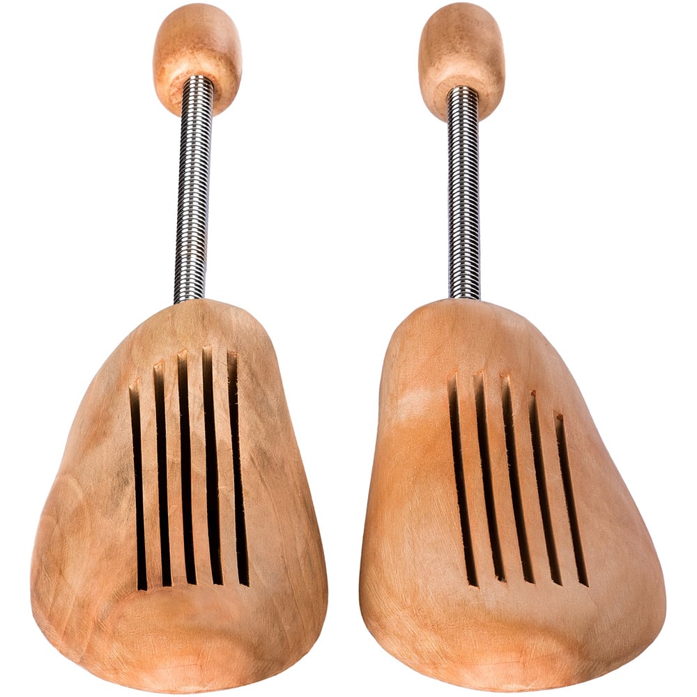 tectake Lotus Wood Spiral Spring Shoe Stretcher Pair EU Size 39-41 2 Pack Image 4