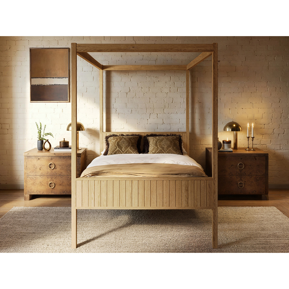 Flair Maddy Double Natural 4 Poster Bed Image 4