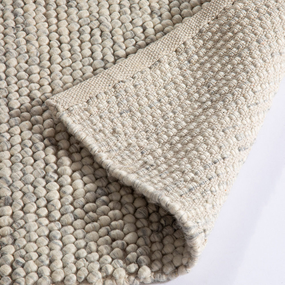 Esselle Home Delilah Cream Mottled Wool Pebble Rug 200 x 290cm Image 5