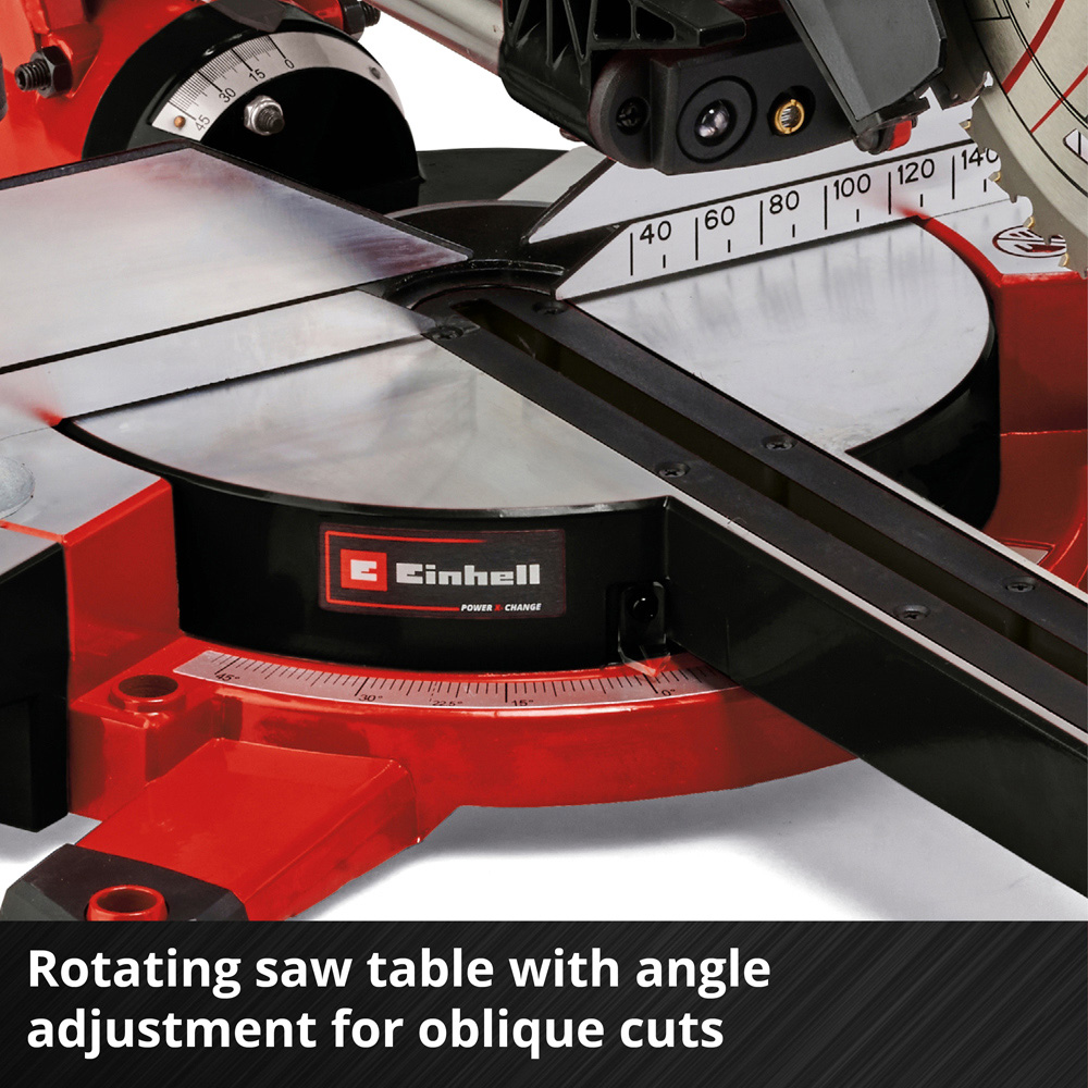 Einhell Power X-Change TE-SM 36/210 Li-Solo Cordless Sliding Mitre Saw Image 7