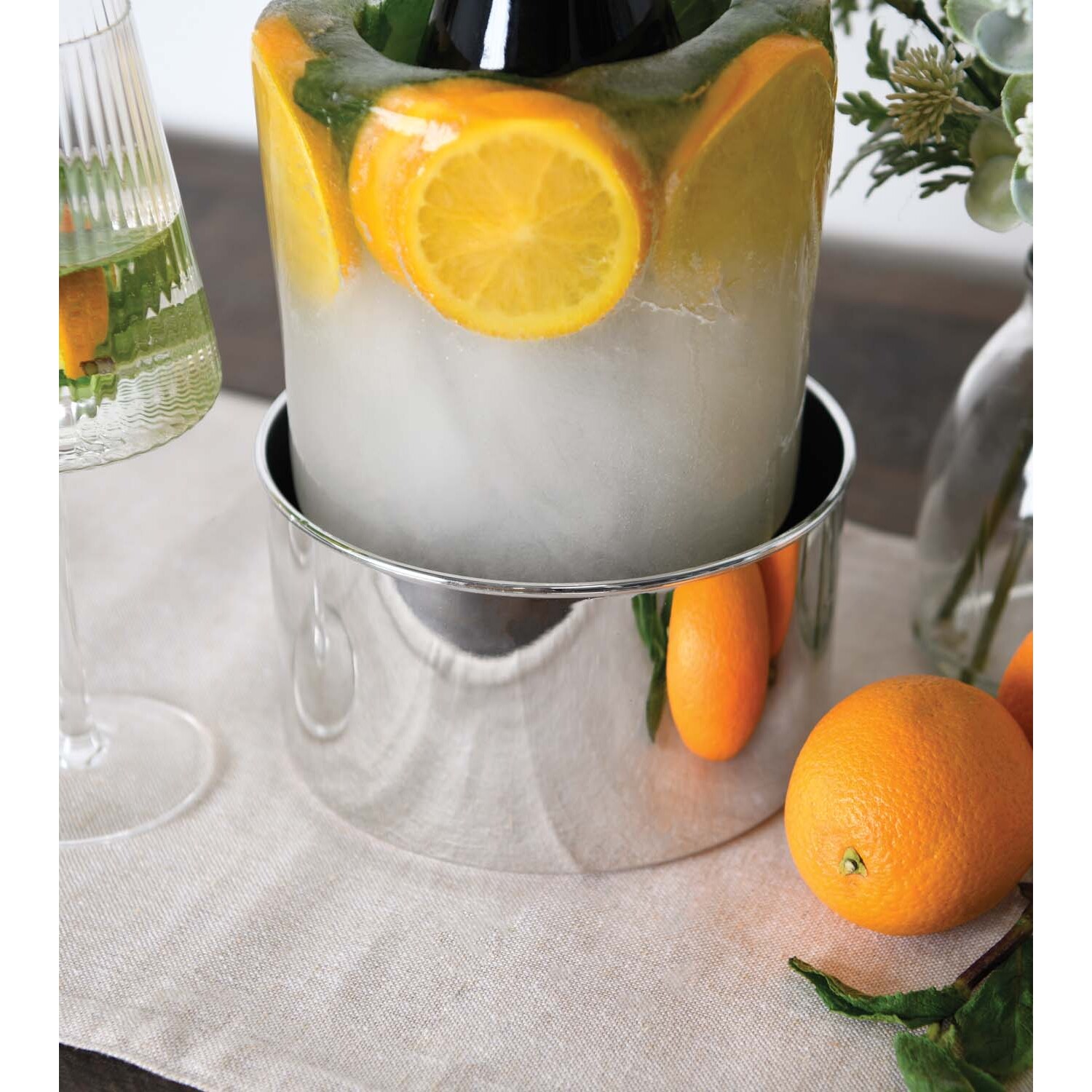 Ice Mould Wine Bottle Chiller White Image 7