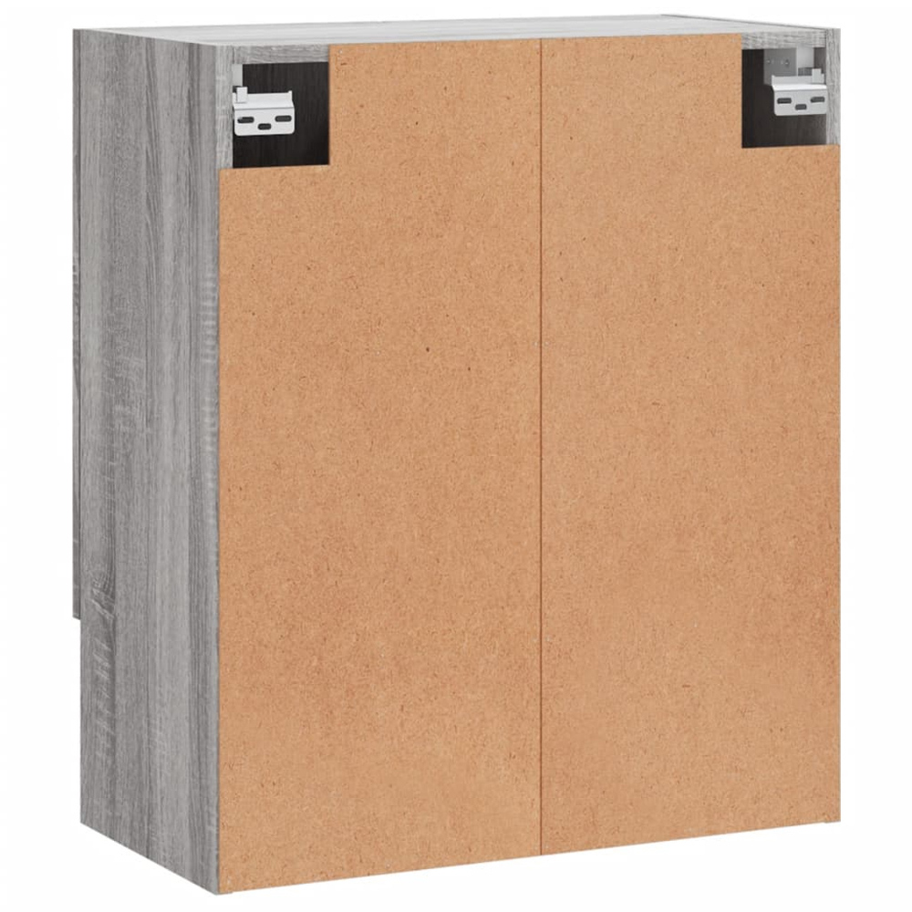 vidaXL 2 Door Single Shelf Grey Sonoma Wall Cabinet Image 8
