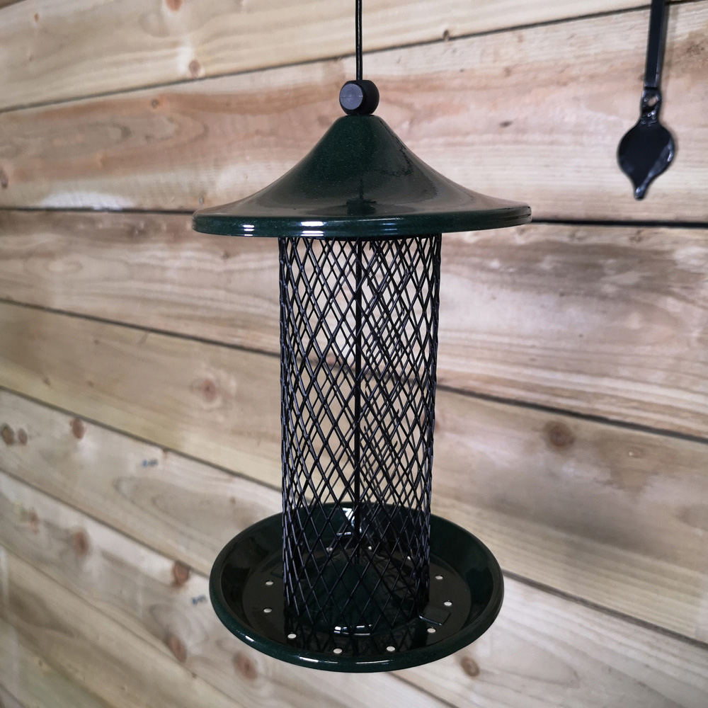 Tom Chambers Green Oriental Hanging Wild Bird Suet Pellet Feeder Image 6