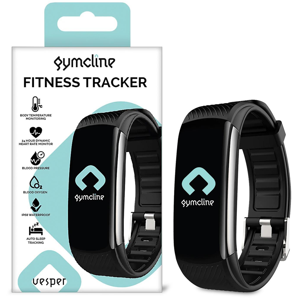 Gymcline Vesper Black Fitness Tracker with Body Temperature Monitor Image 7