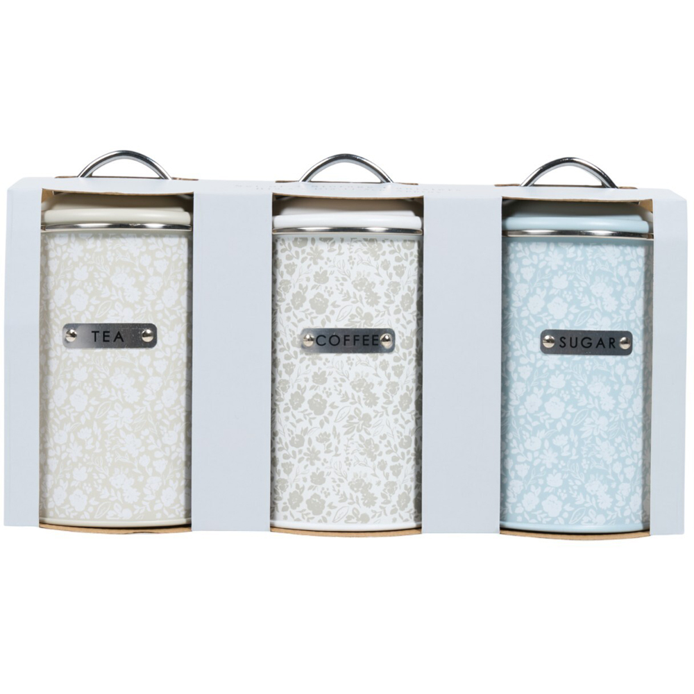 Set of 3 Floral Canisters Image 3