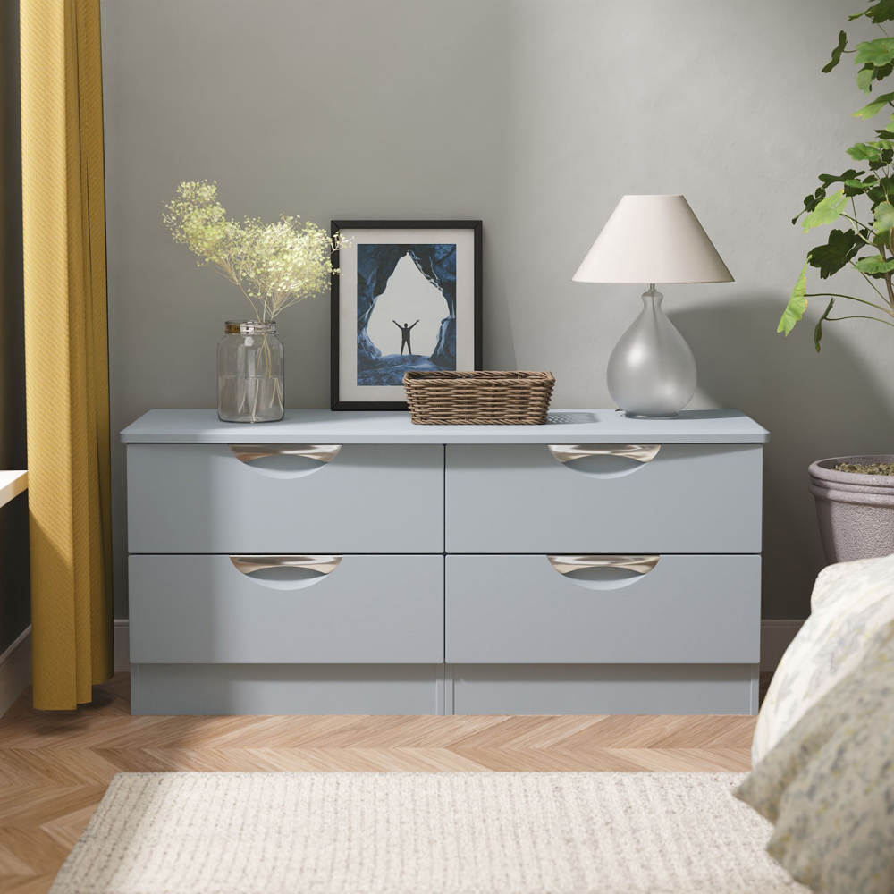 Crowndale Camden 4 Drawer Denim Blue Bed Box Ready Assembled Image 7