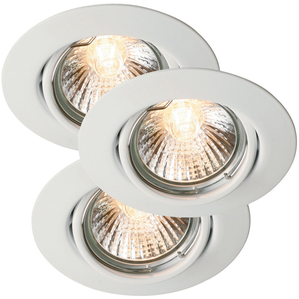 Nordlux Triton White Built-In Spotlight 3 Pack Image 1