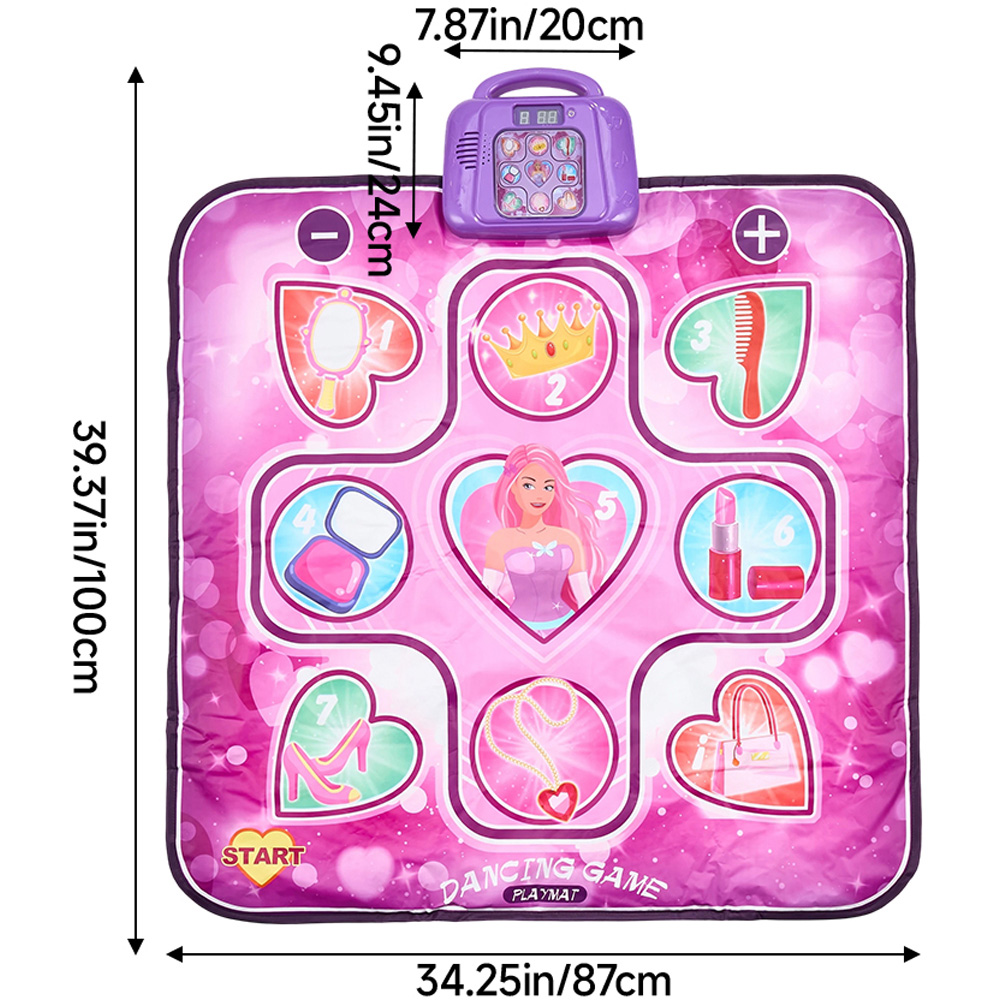 H&O Direct Kids Purple Dance Mat with 2 Game Modes 100 x 87cm Image 5