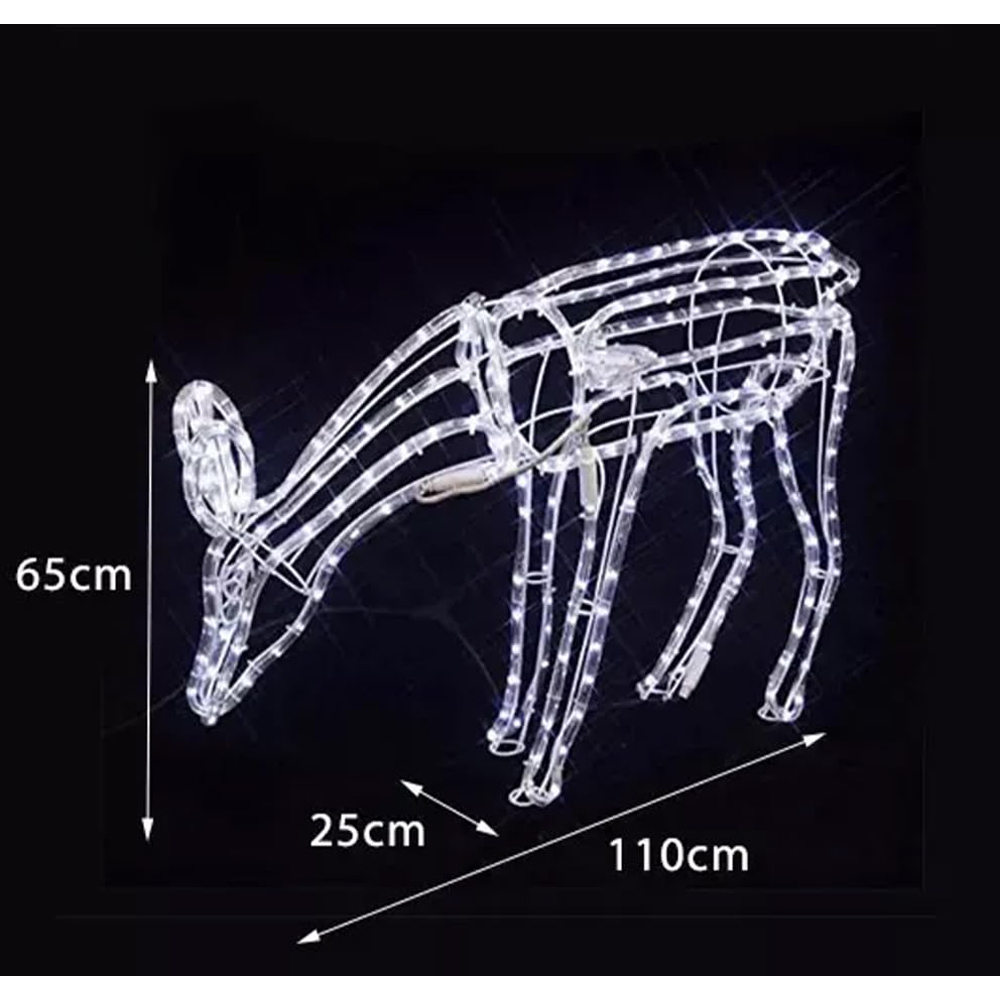 Marco Paul Cool White LED Motor Reindeer Rope Light 11m Image 4