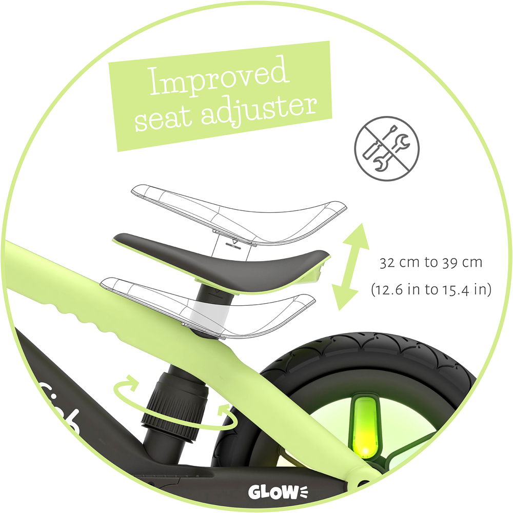 Chillafish BmXie Glow Green Light Up Wheels Balance Bike Image 5