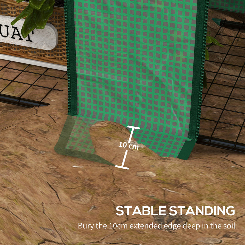 Outsunny 3 Tier Green Mini 4.9 x 4.6ft Greenhouse Image 7