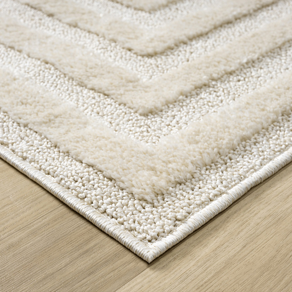 Desire Rugs Isabella Cream Embossed Geometric Rectangle Rug 160 x 230cm Image 3