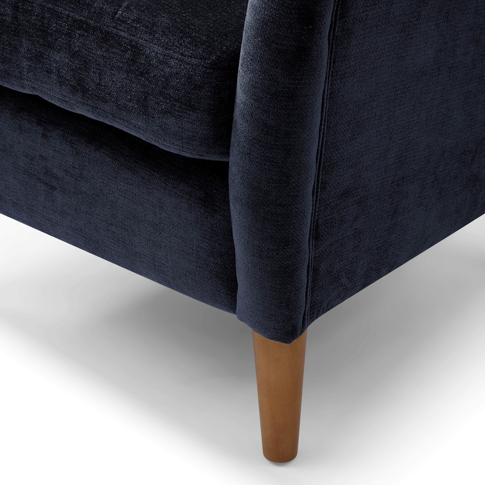 Roberta Navy Chenille Wingback Armchair Image 7