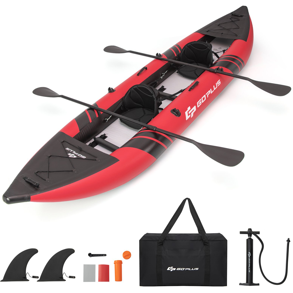 Costway 2 Person Red Inflatable Kayak Set Image 3