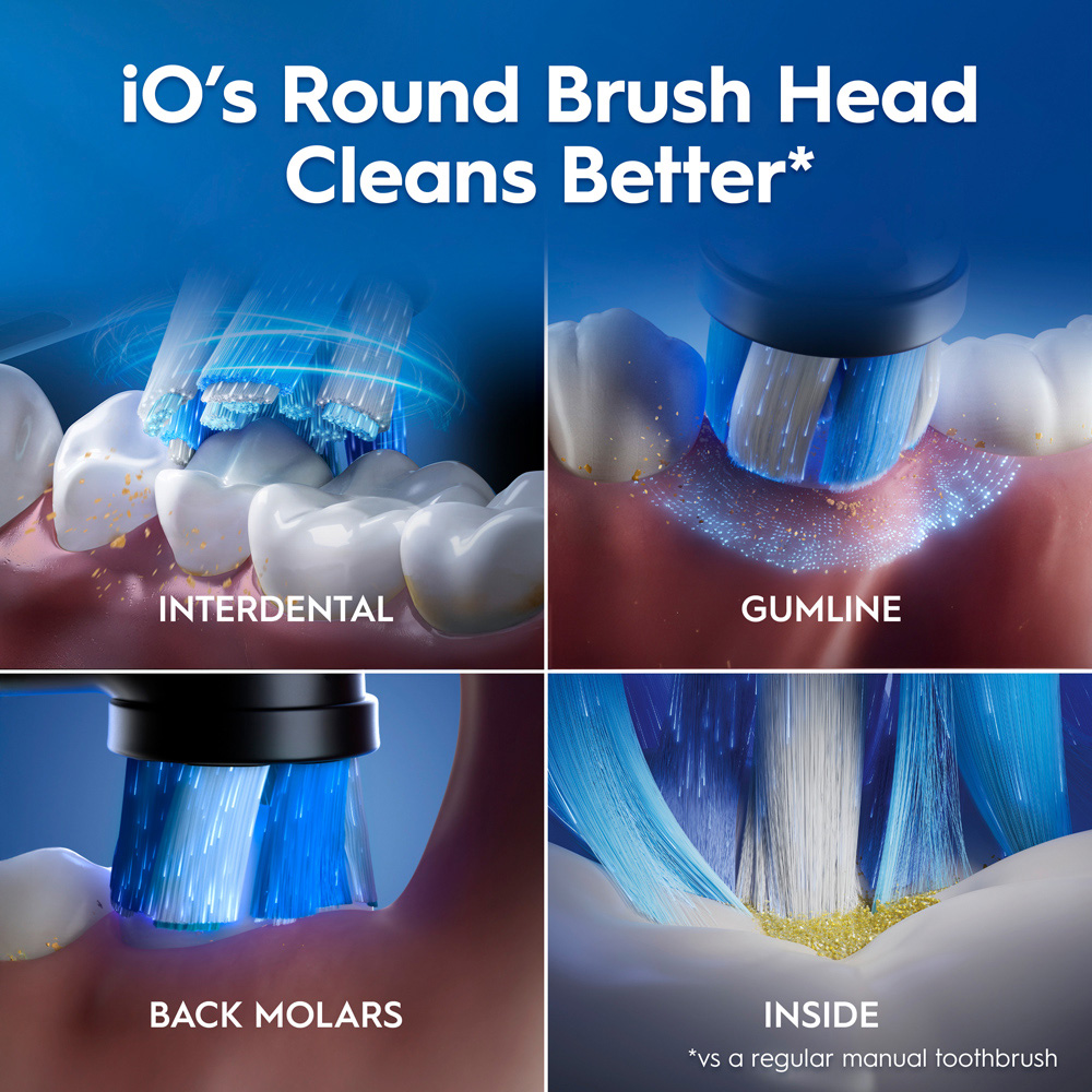 Oral-B iO 3 Black Electric Toothbrush with Travel Case Image 3