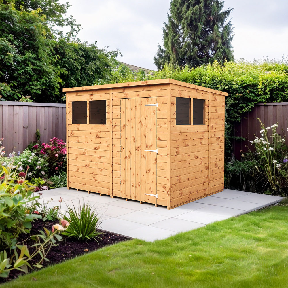 Empire Sheds 8 x 6ft Tongue and Groove Wooden Pent Garden Shed Image 2
