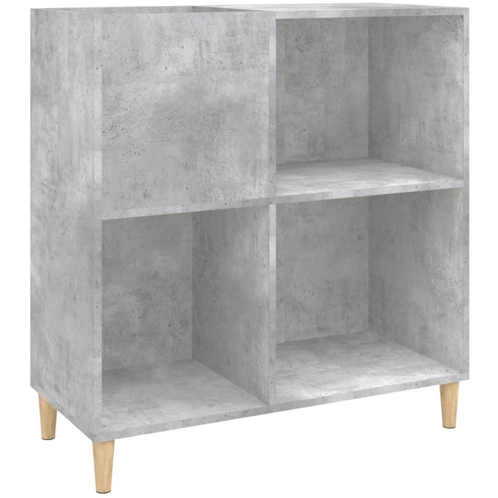 vidaXL 3 Shelf Concrete Grey Record Cabinet Image 2