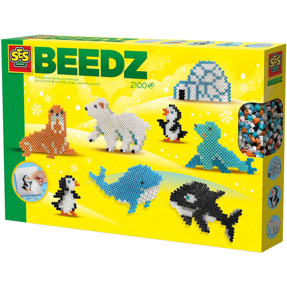 SES Creative Beedz Arctic Animals Iron On Beads Kit 2100 Piece Image 1