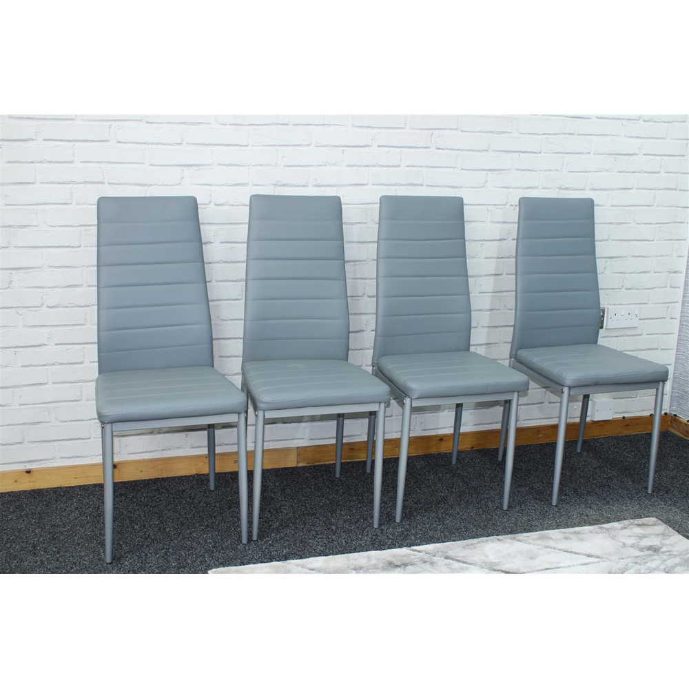 Kosy Koala 4 Seater Wooden Dining Set Grey Image 3