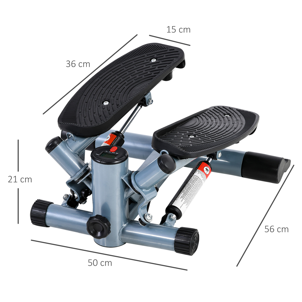 HOMCOM Compact Mini Stepper Step Machine with Resistance Bands and Cushion Mat Image 8
