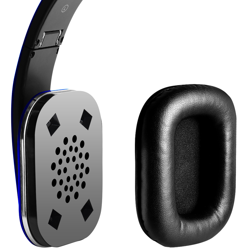 August EP650L Blue Wireless Low Latency NFC Bluetooth Headphones with Mic Image 3