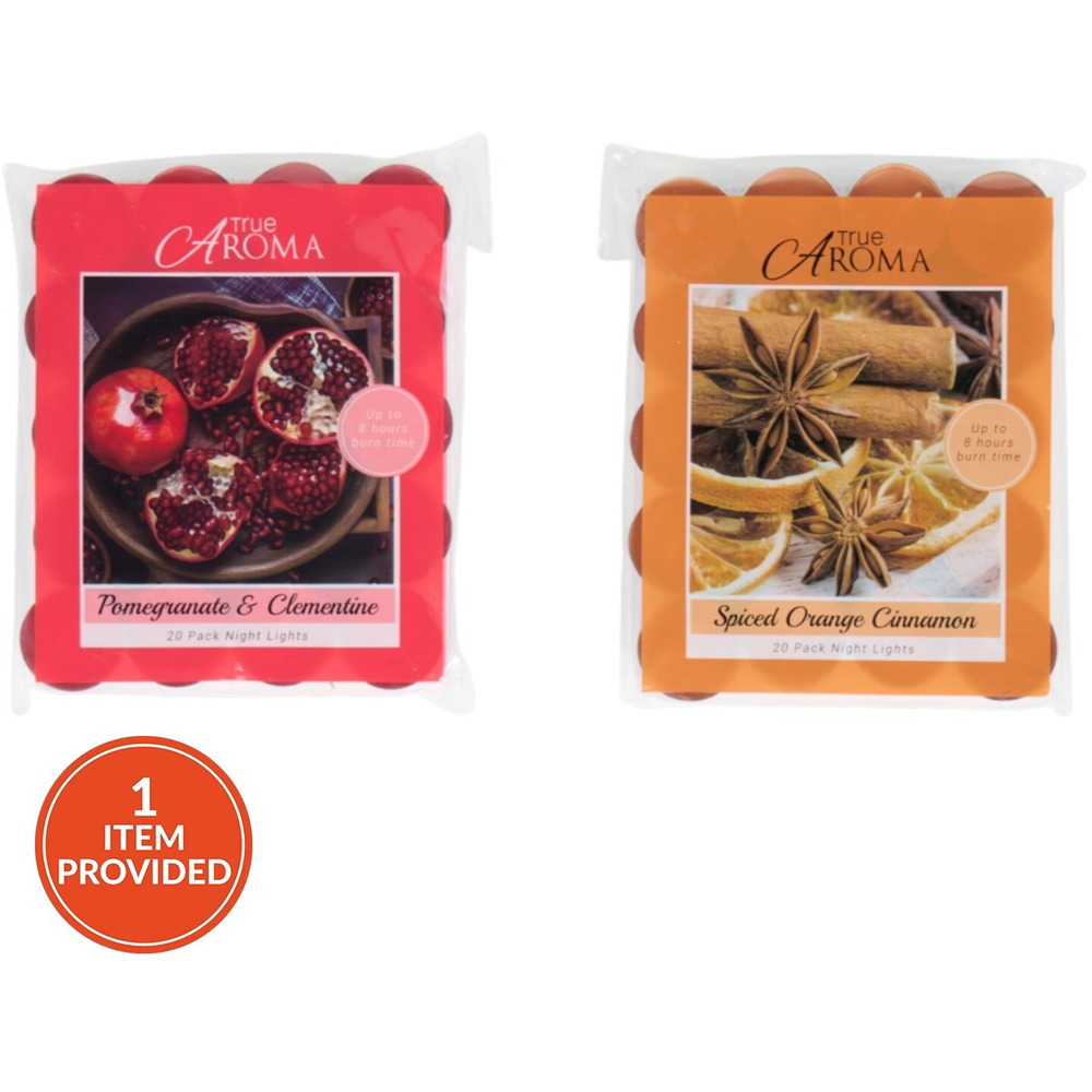 Pack of 20 Pomegranate or Orange Tealights Image 1