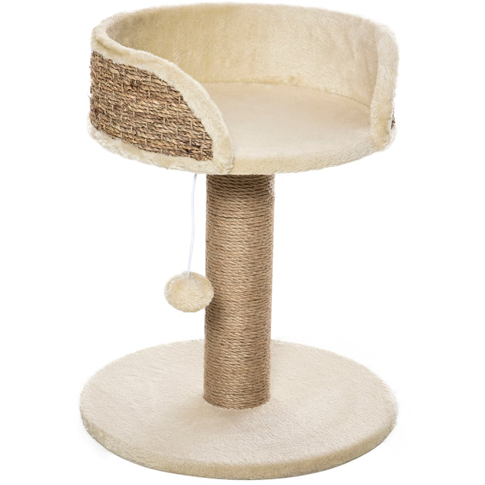PawHut 49cm Beige Cat Activity Tree Image 1