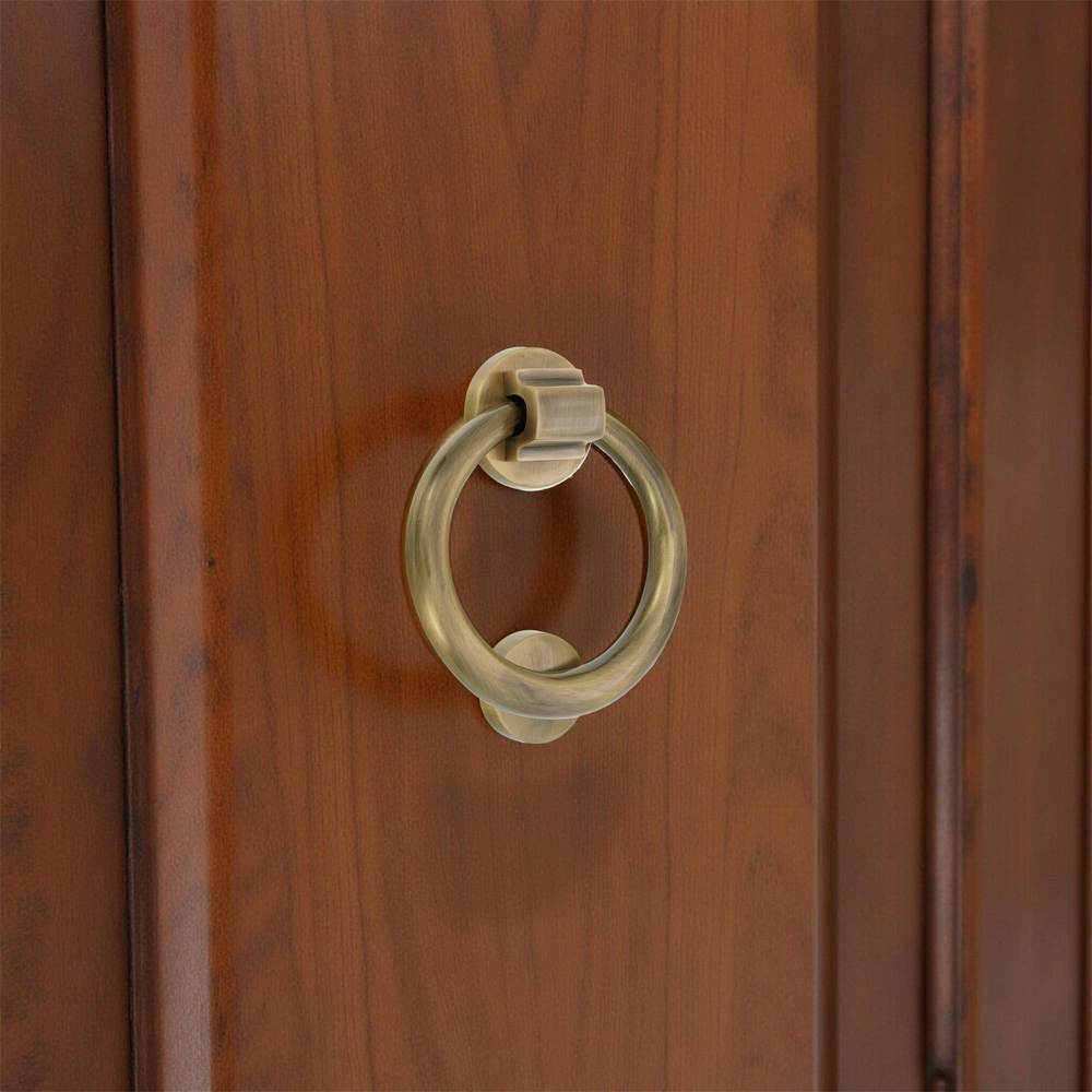 Spira Brass Antique Brass Ring Door Knocker Image 2