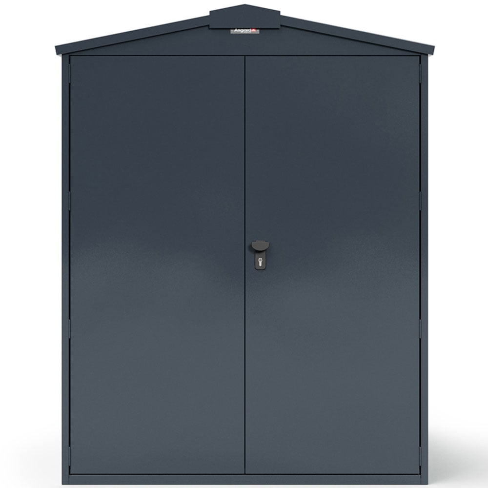 Asgard Centurion 5 x 7ft Double Door Grey High Security Apex Garden Shed Image 3