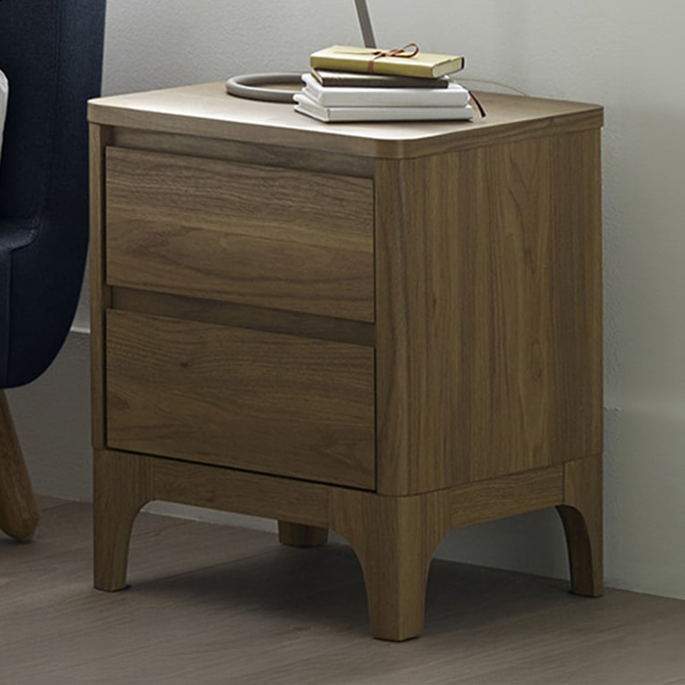 Royalcraft Norsk Toppan 2 Drawer Oak Bedside Table Image 1
