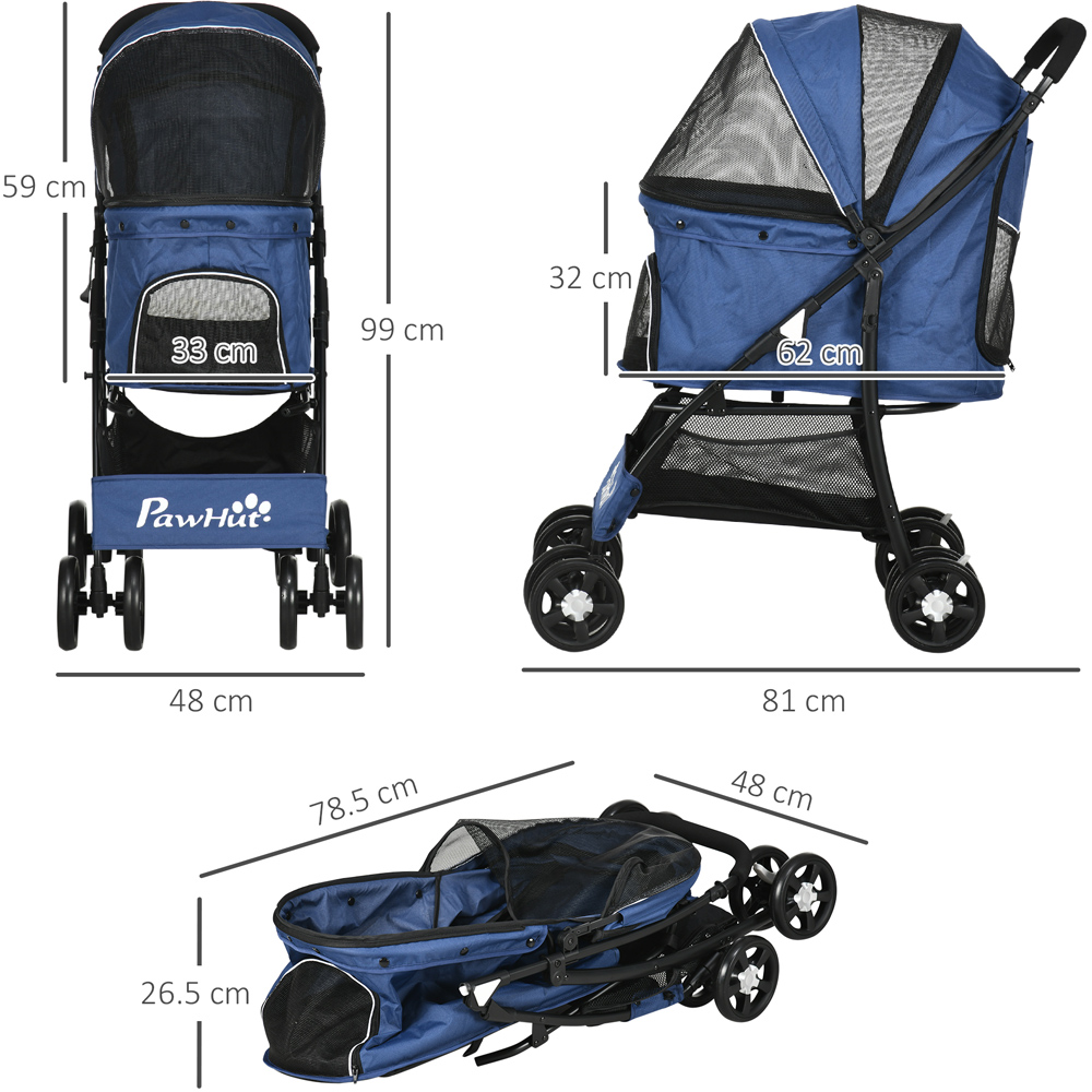 PawHut Blue Pet Stroller Image 7