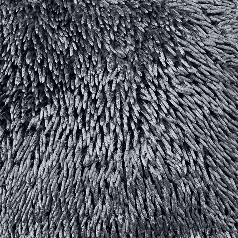 Velosso Charcoal Shaggy Chenille Filled Cushion 43 x 43cm 2 Pack Image 2
