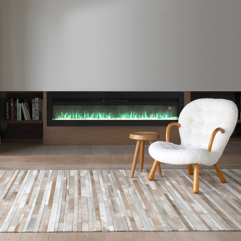 Living and Home 9 Flame Colour Mounted Inset or Freestanding Electric Fireplace 60 inch Image 8