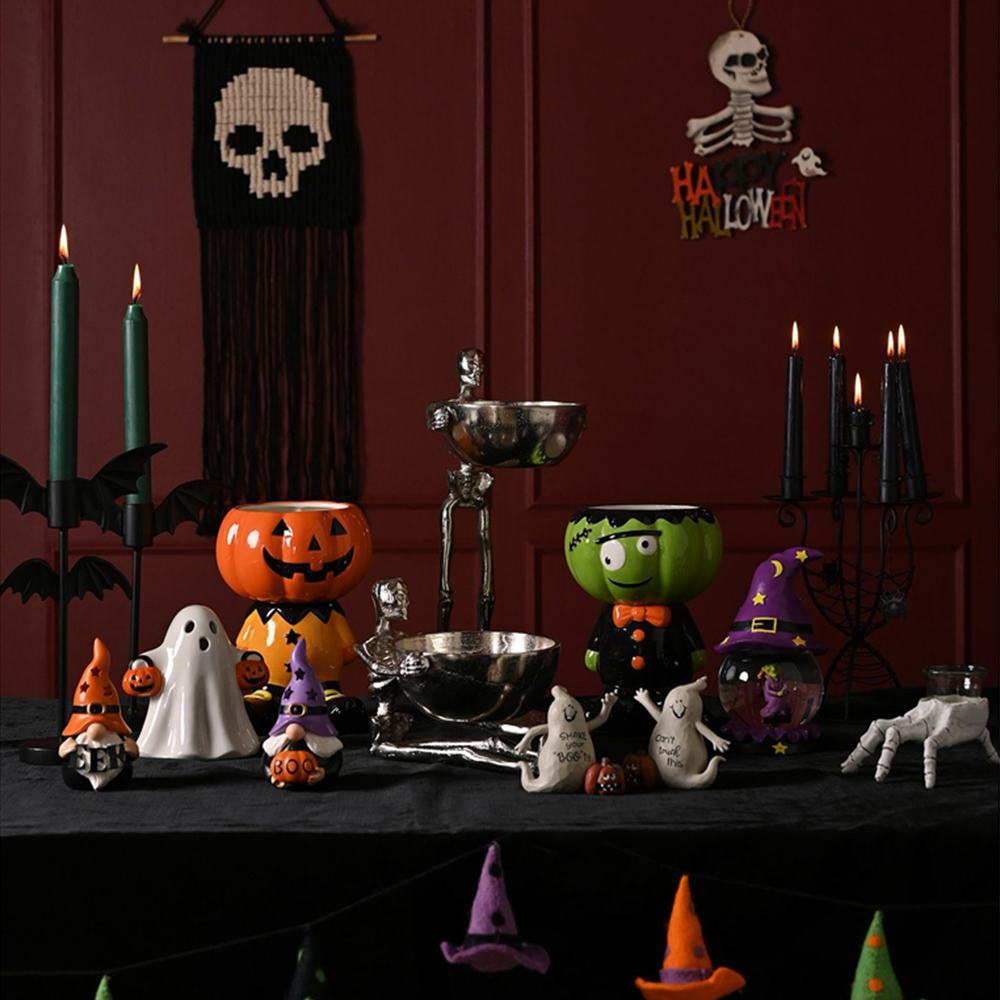Hocus Pocus Halloween Double Bat Wing Candlestick Image 2