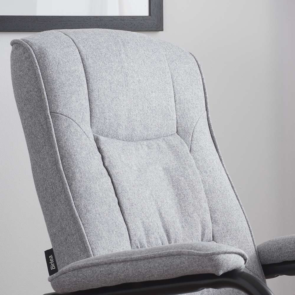 Memphis Grey Swivel Chair with Footstool Image 4