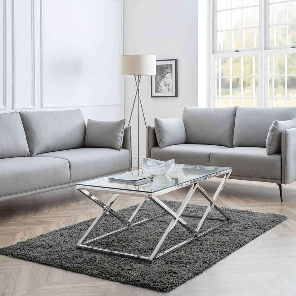 Julian Bowen Rohe 2 Seater Platinum Wool Sofa  Image 5