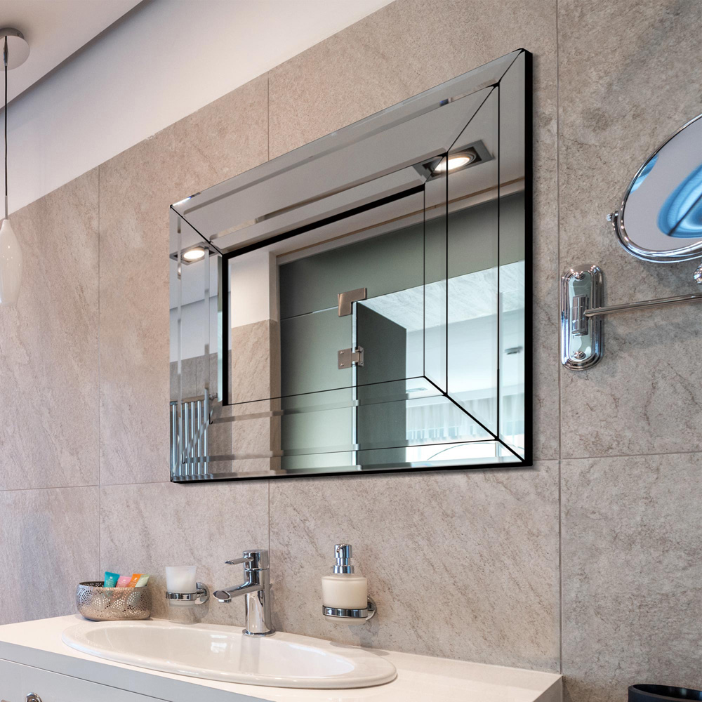 MirrorOutlet Langley Bevelled Wall Mirror 68 x 58cm Image 7