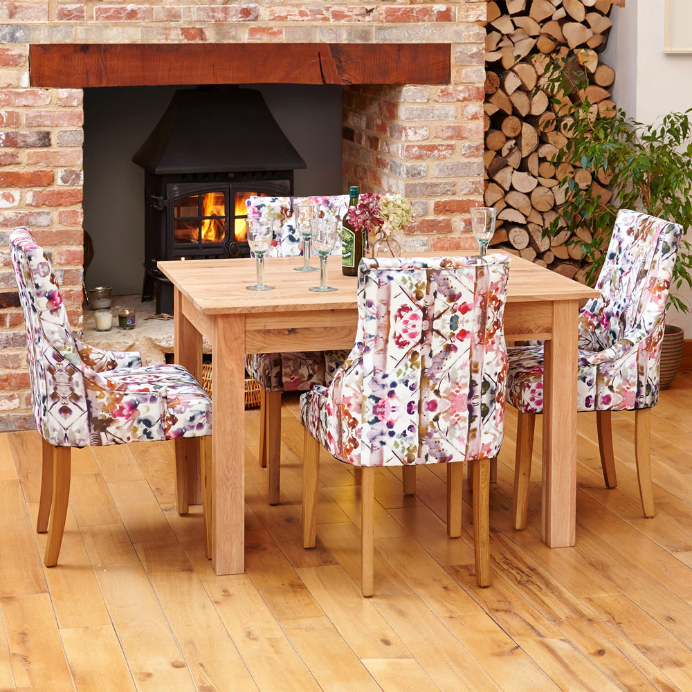 Baumhaus Mobel 4 Seater Dining Table Oak Image 5