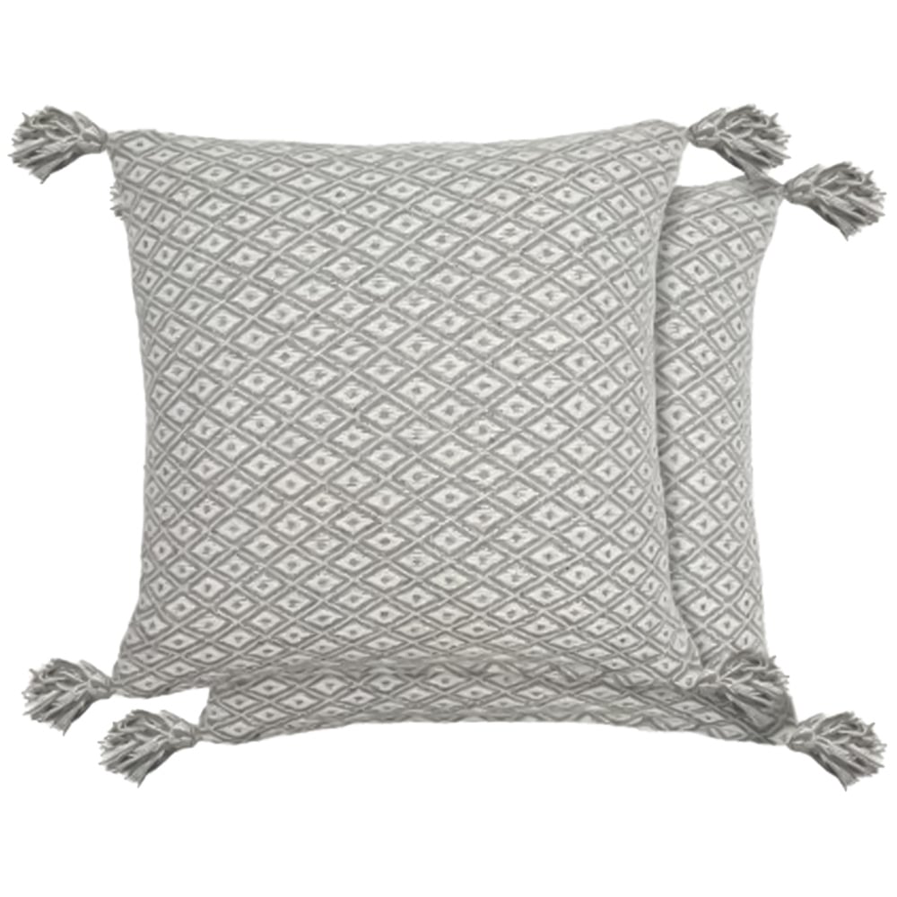Serene Stockholm Grey Cushion Cover 43 x 43cm Image
