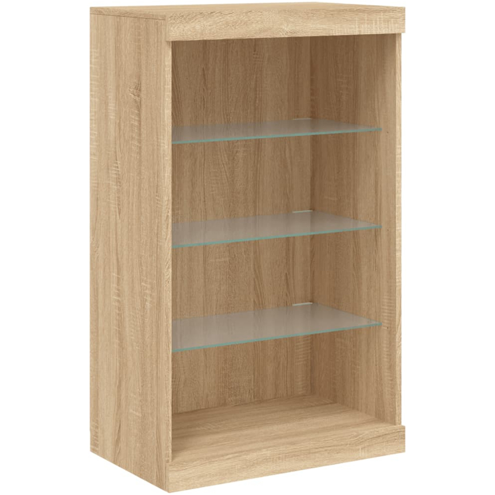 vidaXL 4 Shelf Sonoma Oak LED Sideboard Image 2