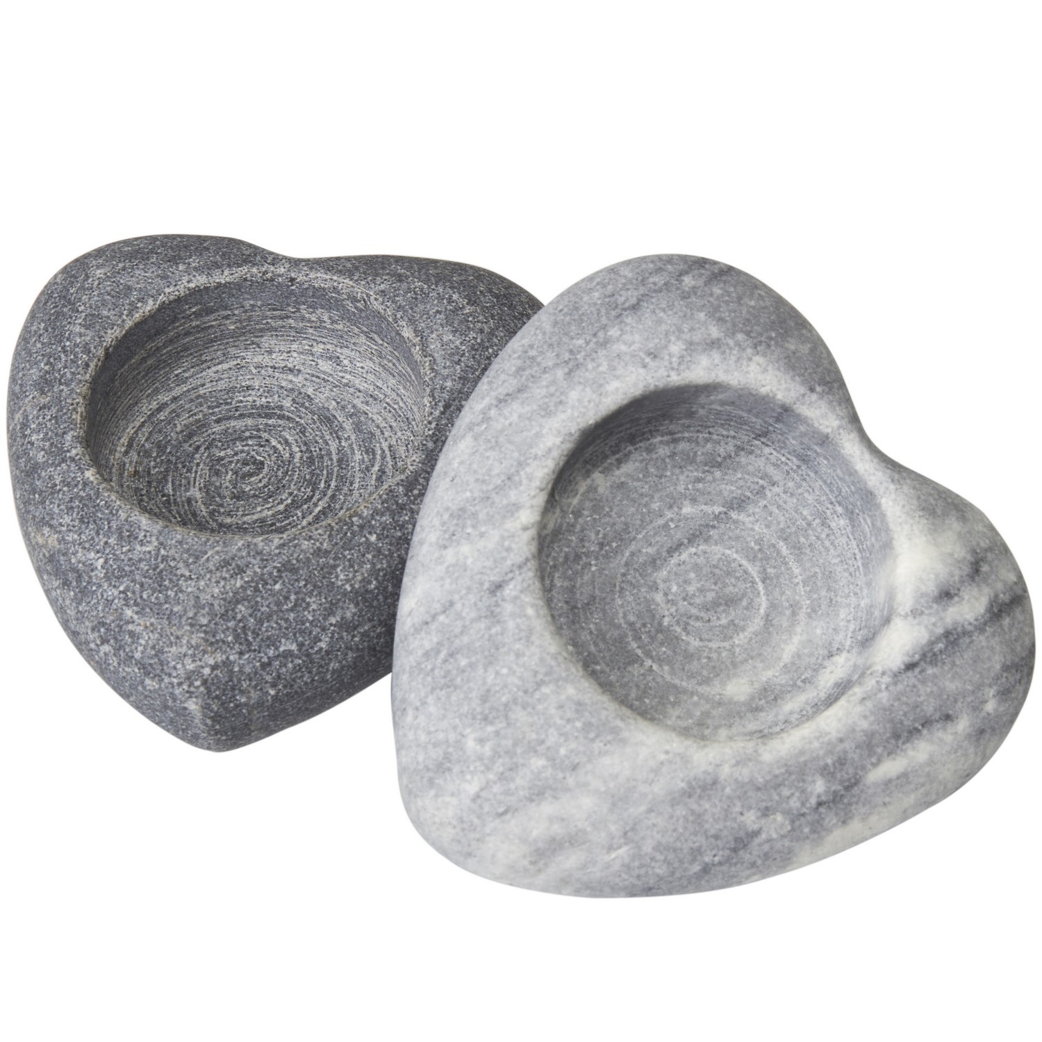 Single Grey Stone Heart Tealight Candle Holder in Assorted styles Image 2