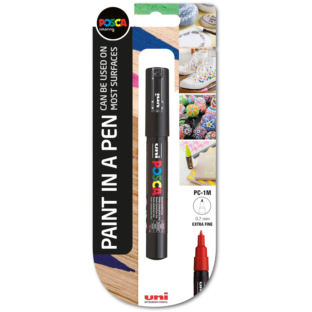 Uni Posca PC-1M Extra Fine Marker Pen - Black Image