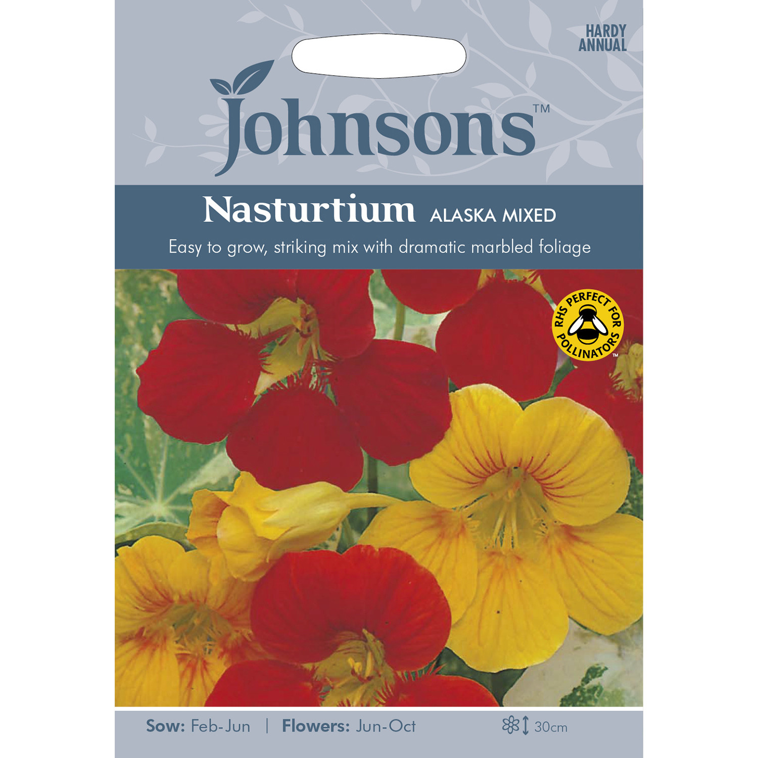 Johnsons Nasturtium Alaska Mixed Flower Seeds Image 2