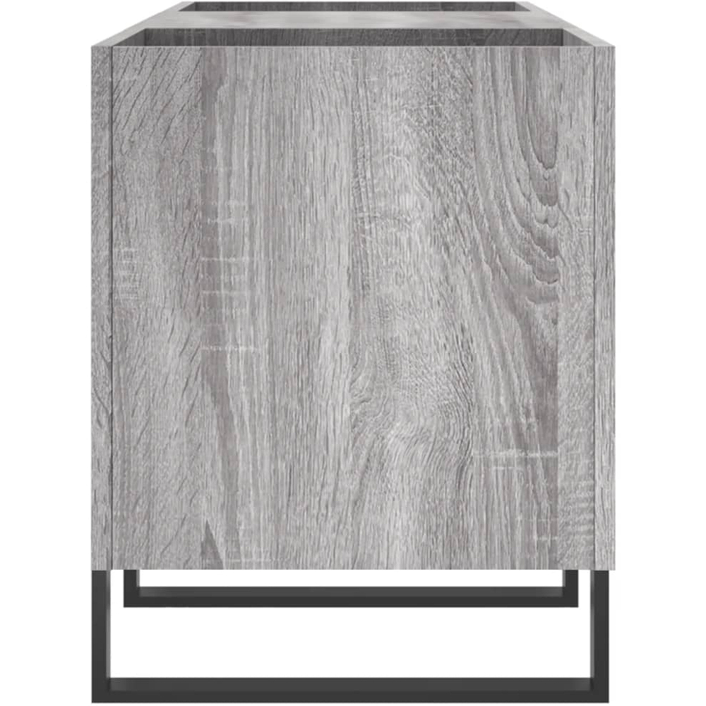 vidaXL 2 Shelf Grey Sonoma Wide Record Cabinet Image 5
