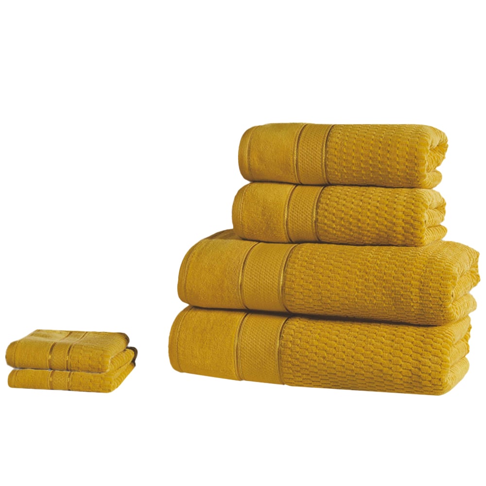 Rapport Home Royal Ochre Velvet Woven Cotton Face Cloth Image 1