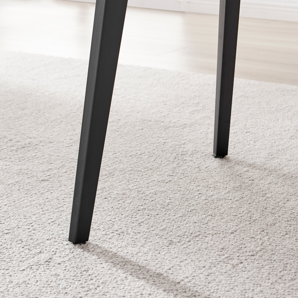 Furniturebox Kimmi 4 Seater Round Dining Table Oak Wood and Black Image 4