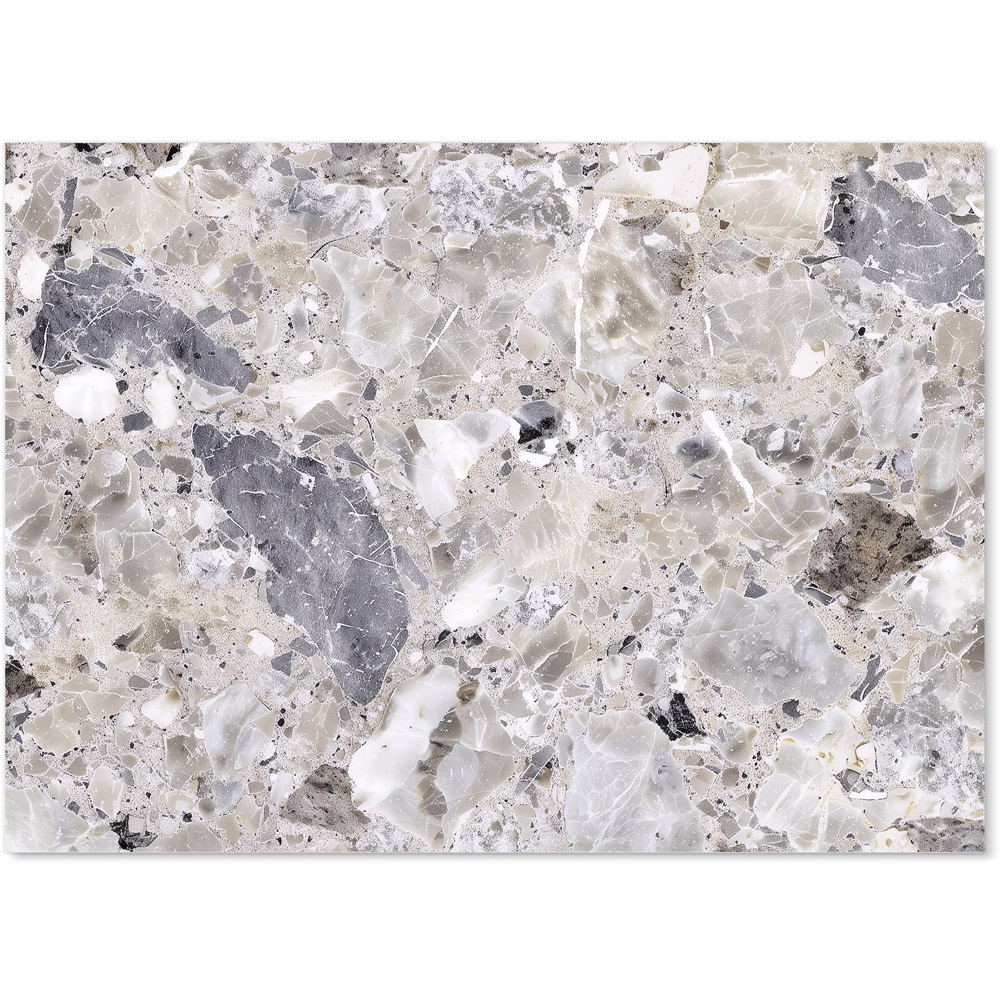 Warren Reed Designer Silver Quartz Effect Glass Kitchen Splashback 65 x 90cm Image 2