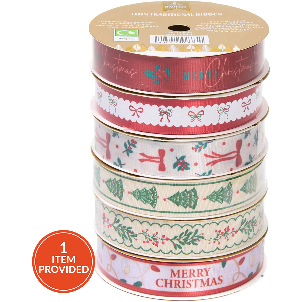 Thin Traditional Decorating Ribbon Image 1
