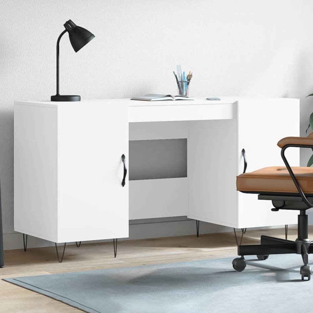 vidaXL 2 Door Modern Desk Grey Image 1