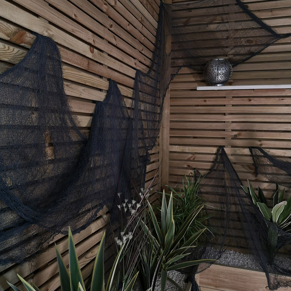 Samuel Alexander Black Freaky Fabric Net Halloween Decoration 2.9m 12 Pack Image 4